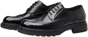Men's Dressy Suit Tuxedo Metal Shoelaces Weeding Prom Derby Shoes Men Breathable Business Oxford Shoes
