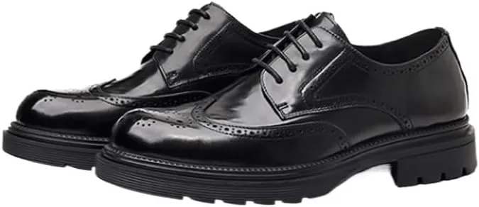 Men's Dressy Suit Tuxedo Metal Shoelaces Weeding Prom Derby Shoes Men Breathable Business Oxford Shoes