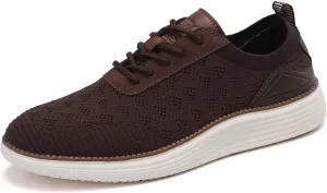 Men's Fashion Dress Sneakers Mesh Oxfords Business Casual Walking Shoes Knit Lightweight Tennis Footwear