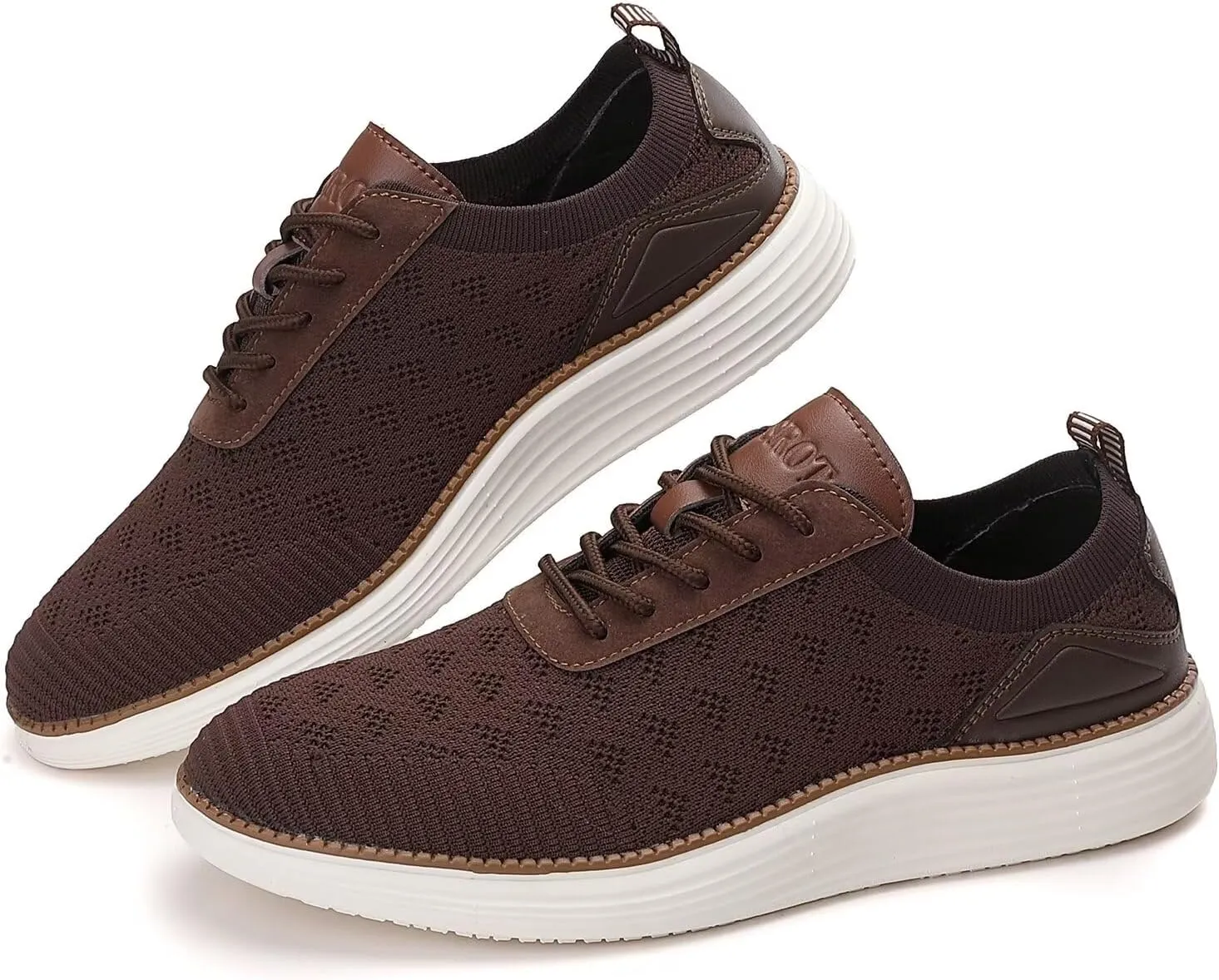 Men's Fashion Dress Sneakers Mesh Oxfords Business Casual Walking Shoes Knit Lightweight Tennis Footwear