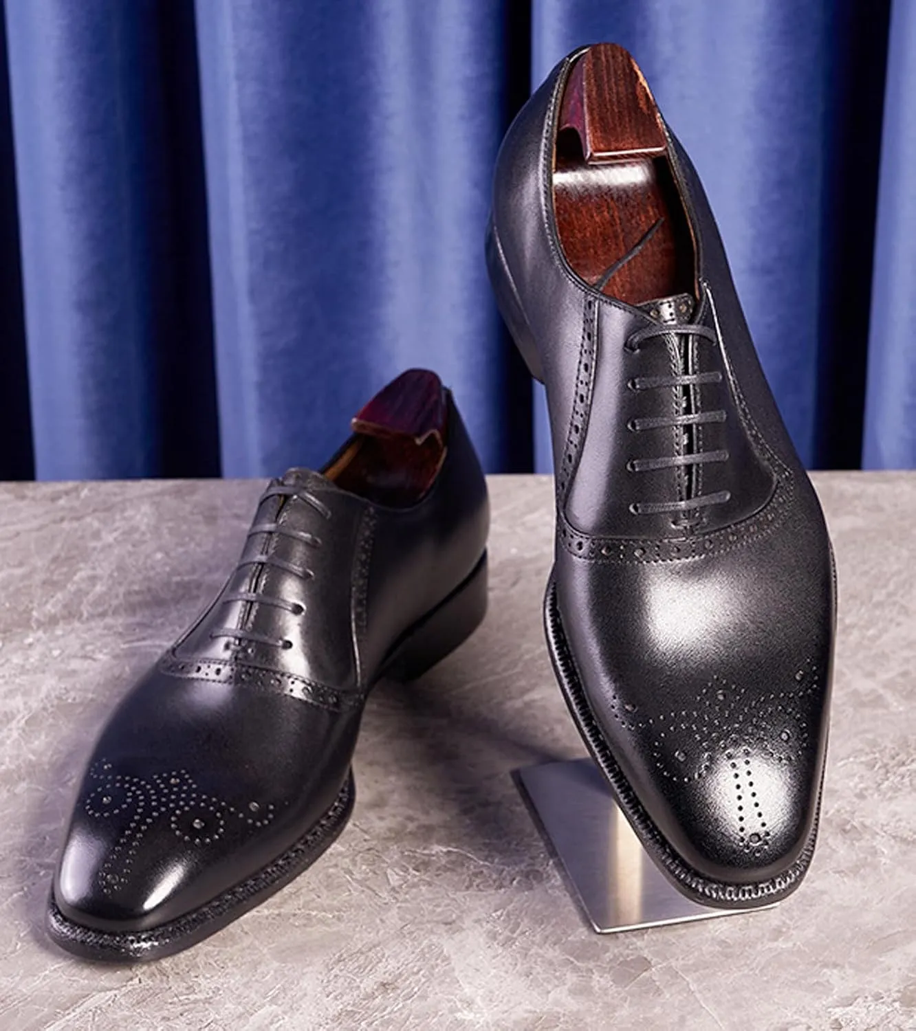 Mens Formal Dress Oxfords Suit Shoes Genunie Leather Brogues Oxfords Fashion Prom Wedding Business Causal Derby Comfortable Tuxedo Shoes for Men
