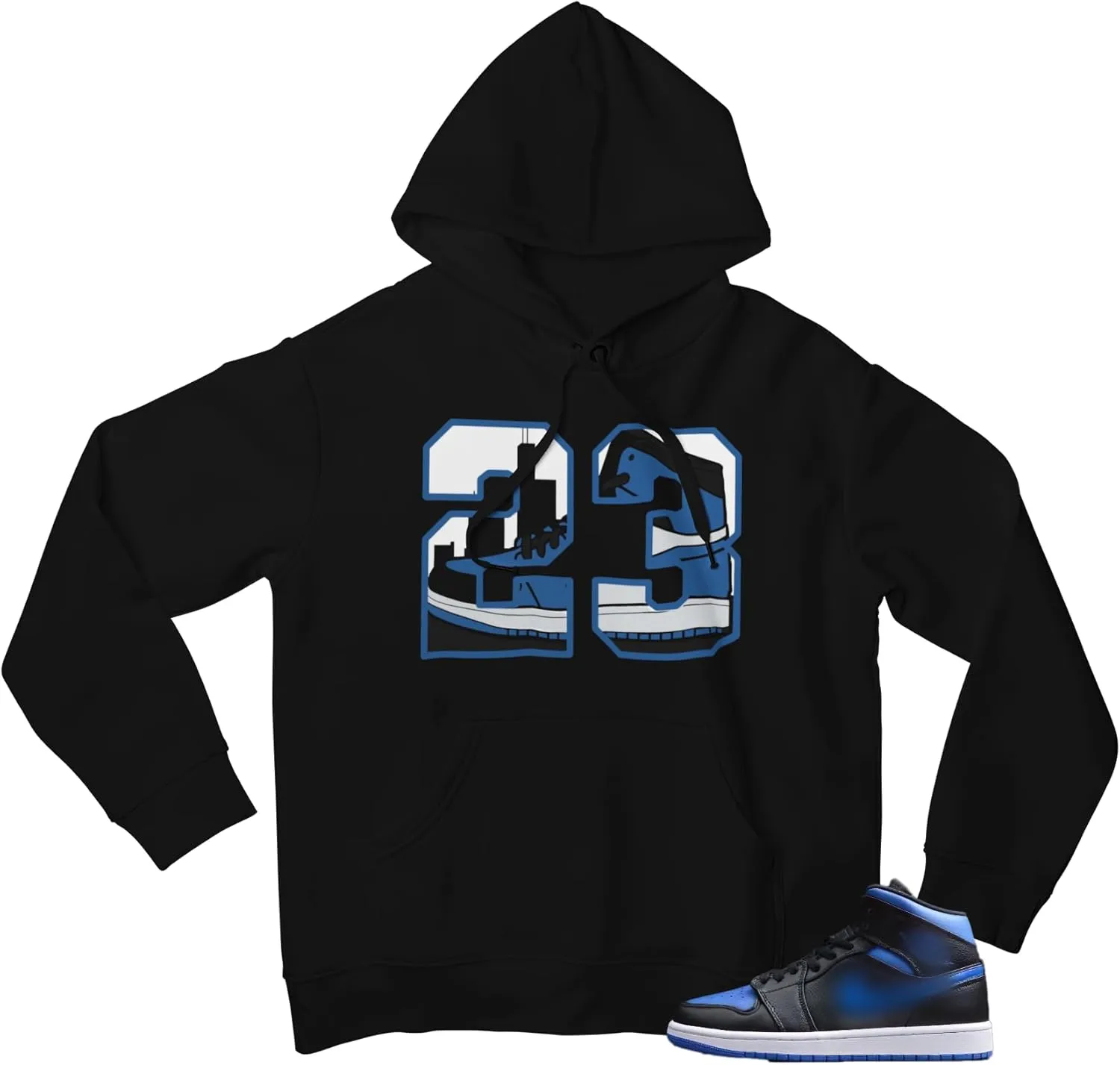 Men's Graphic Hoodie To Match Jordan 1 Purple Black Pullover