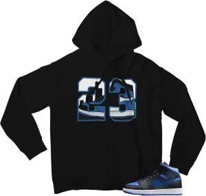 Men's Graphic Hoodie To Match Jordan 1 Purple Black Pullover