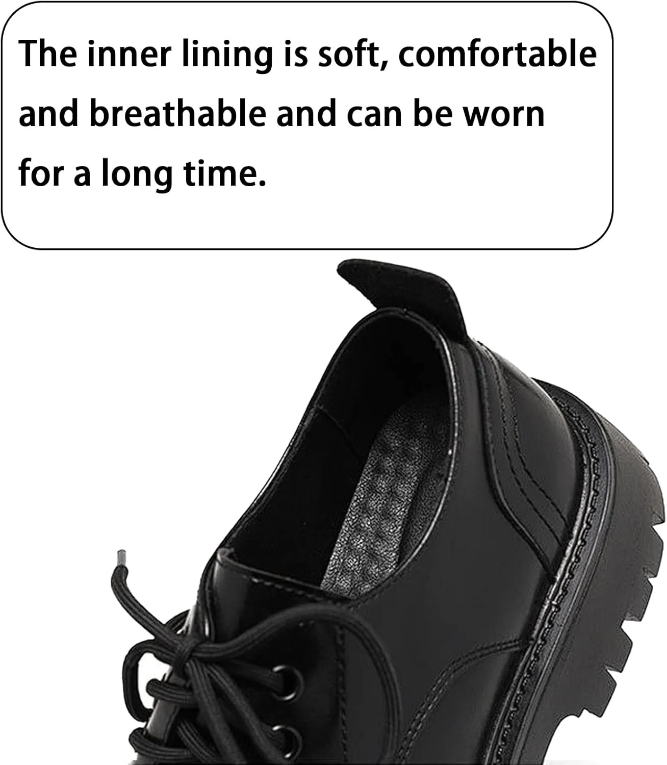 Men's Leather Lace up Platform Dress Oxfords Comfortable Round Toe Breathable Non-Slip Lug Sole Formal Derby Shoes for Wedding Nightclubs Dating