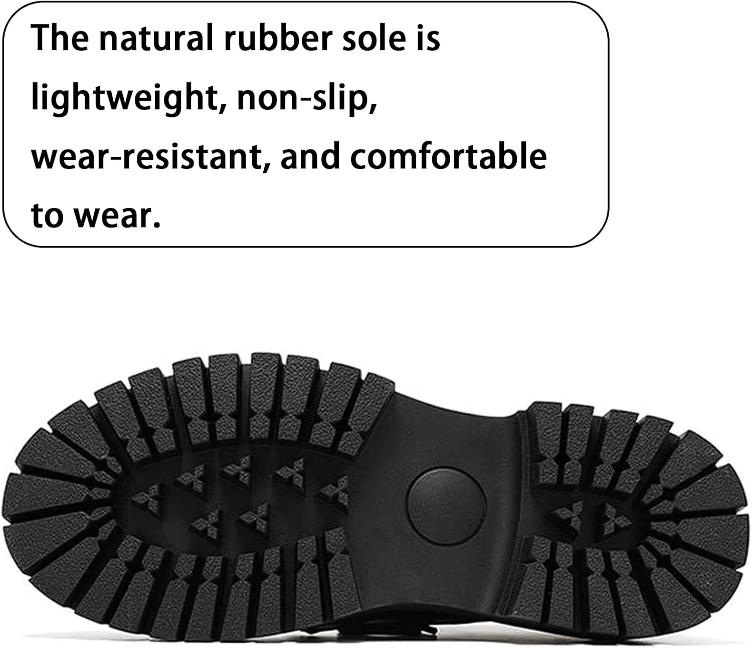 Men's Leather Lace up Platform Dress Oxfords Comfortable Round Toe Breathable Non-Slip Lug Sole Formal Derby Shoes for Wedding Nightclubs Dating