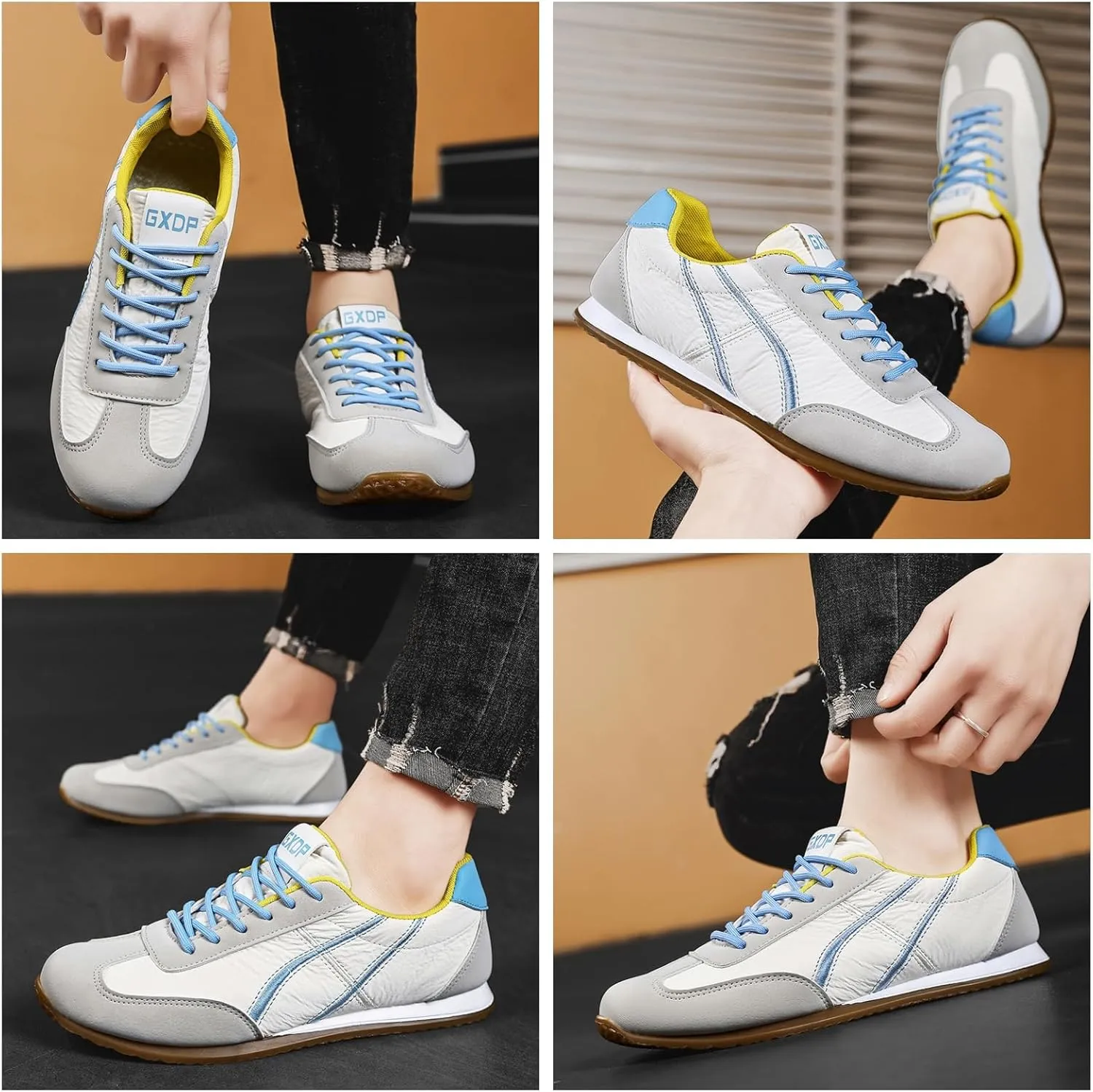 Men's Lightweight Skateboarding Shoes Breathable Anti-Slip Rubber Sole for Daily Active Wear Urban Mobility & Street Training