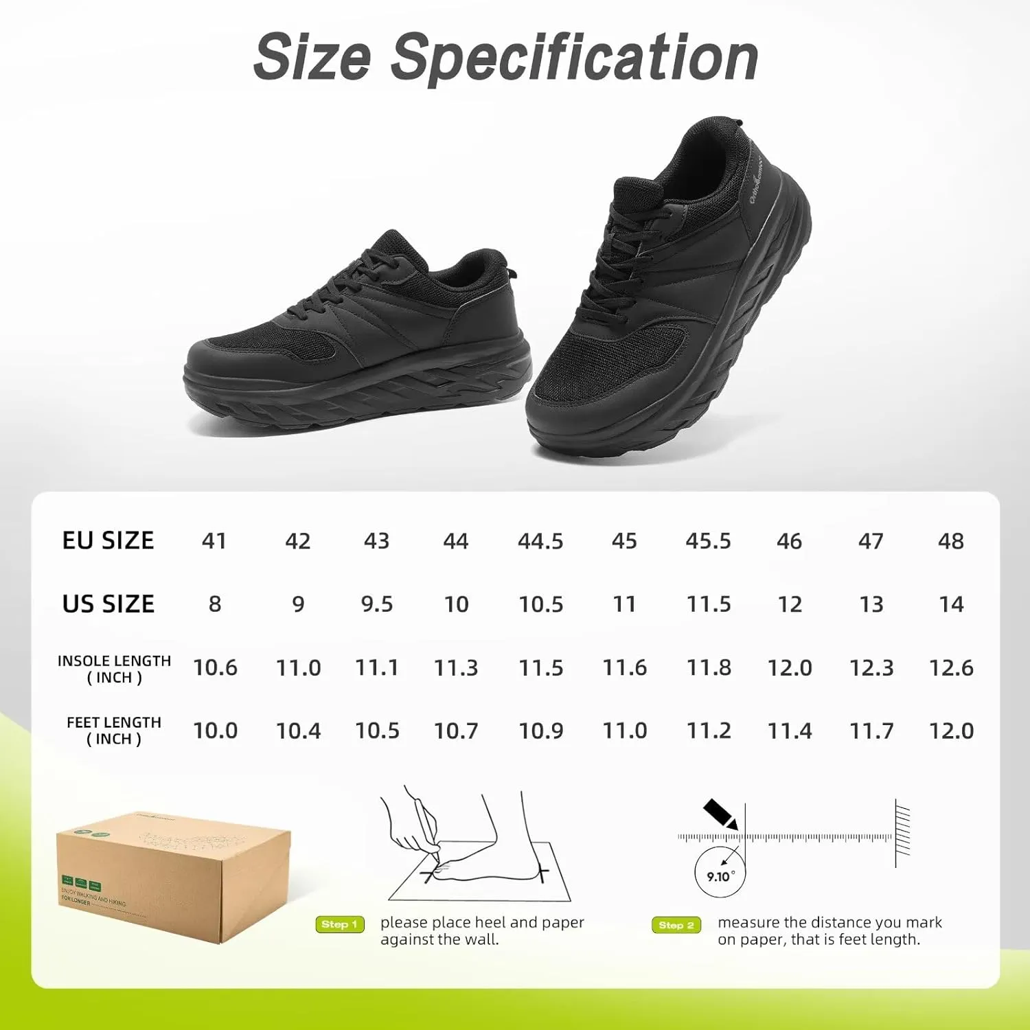 Men's Orthopedic Diabetic Wide Walking Shoes: Comfortable Arch Support Plantar Fasciitis Sports Running Sneakers, Casual Swollen Bunion Work Tennis Shoes for Foot and Heel Pain Relief