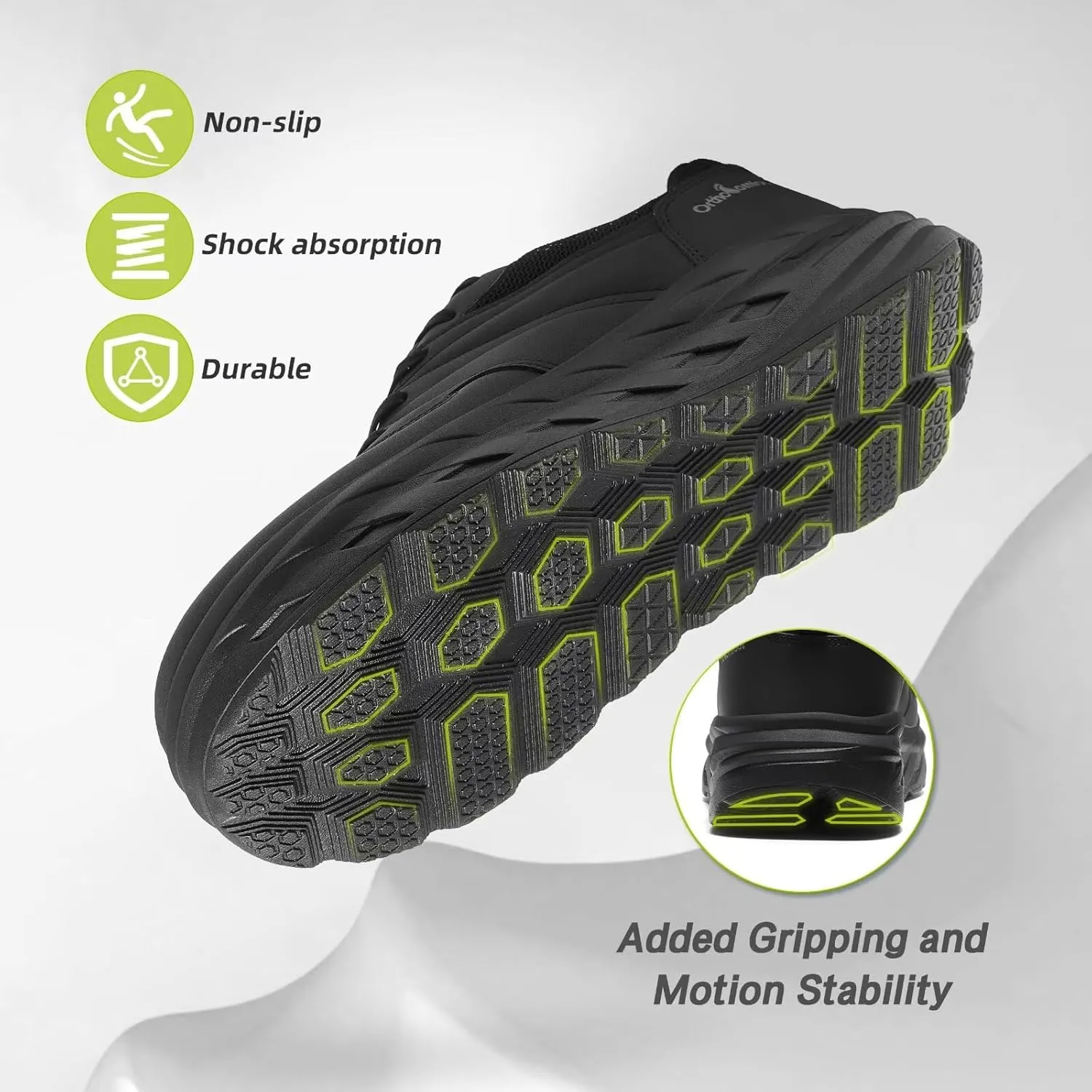 Men's Orthopedic Diabetic Wide Walking Shoes: Comfortable Arch Support Plantar Fasciitis Sports Running Sneakers, Casual Swollen Bunion Work Tennis Shoes for Foot and Heel Pain Relief