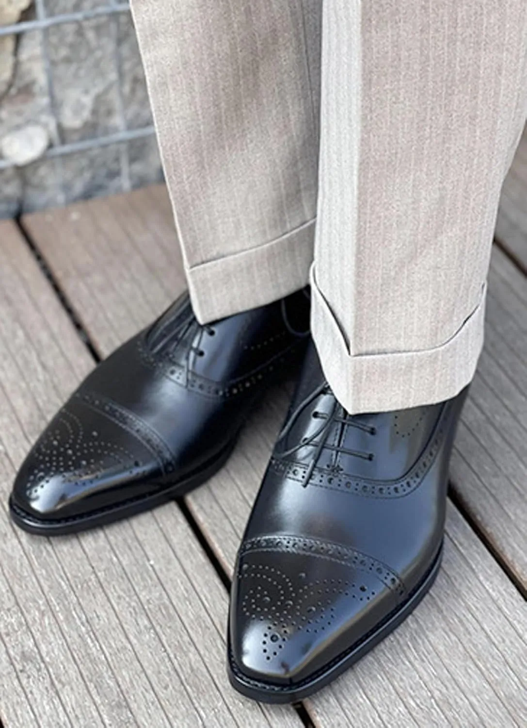 Mens Oxfords Dress Formal Shoes Genunie Leather Semi-Brogues Oxford Fashion Modern Business Casual Derby Prom Wedding Suit Shoes Tuxedo Shoes for Men