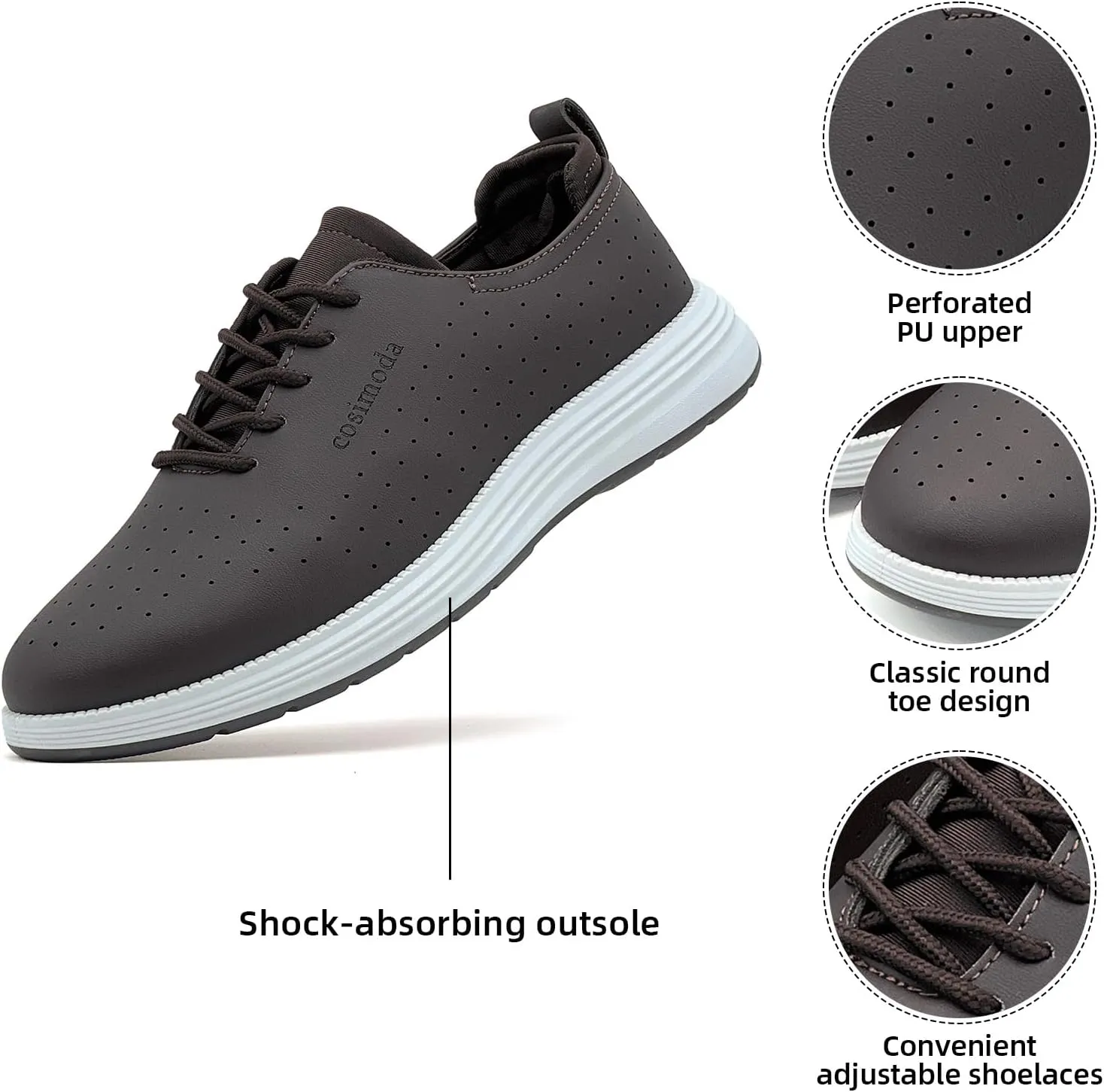 Men's Oxfords Shoes Dress Shoes Classic Business Casual Shoes, Dress Sneakers Formal Lace Up Derby Sneakers for Men