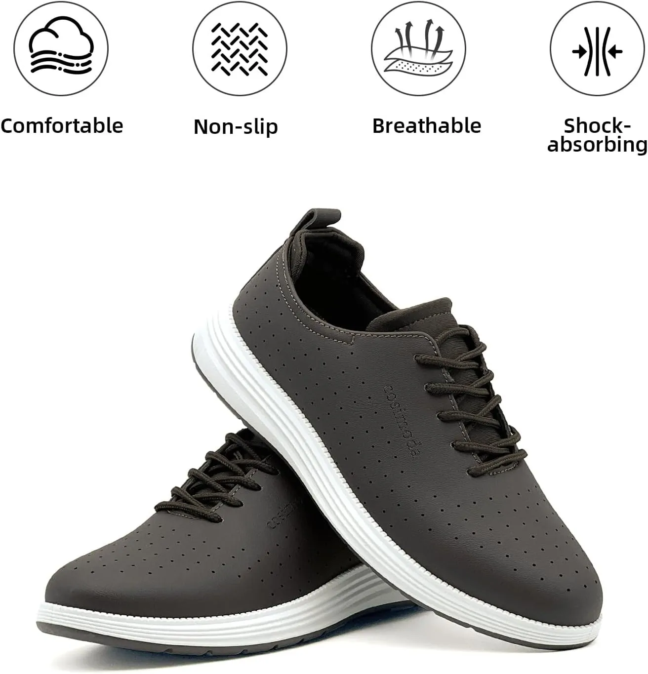 Men's Oxfords Shoes Dress Shoes Classic Business Casual Shoes, Dress Sneakers Formal Lace Up Derby Sneakers for Men
