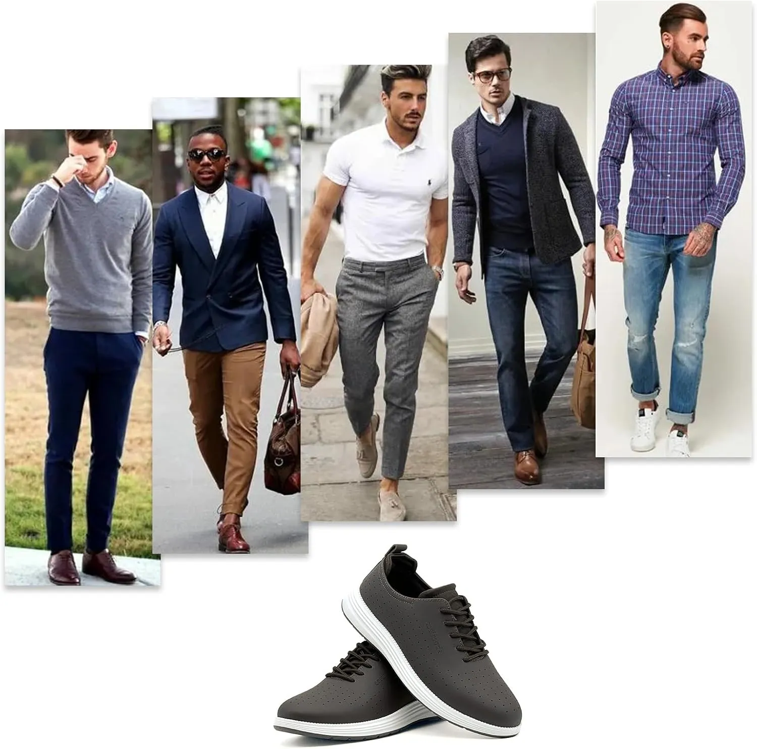 Men's Oxfords Shoes Dress Shoes Classic Business Casual Shoes, Dress Sneakers Formal Lace Up Derby Sneakers for Men