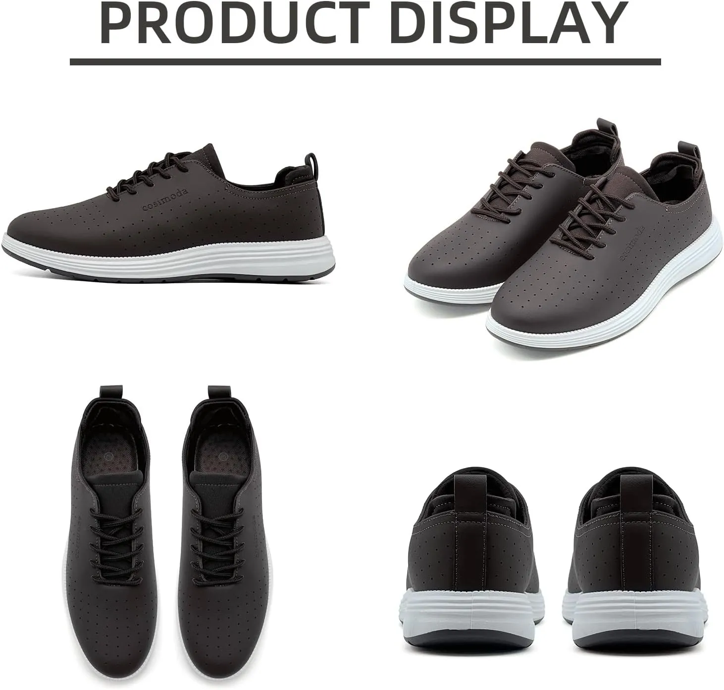 Men's Oxfords Shoes Dress Shoes Classic Business Casual Shoes, Dress Sneakers Formal Lace Up Derby Sneakers for Men