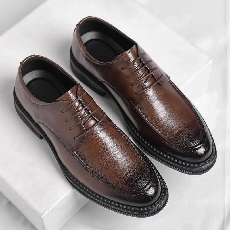 Men's Patent Leather Derby Shoes Pointed Toe Formal Party & Prom Dress Shoes