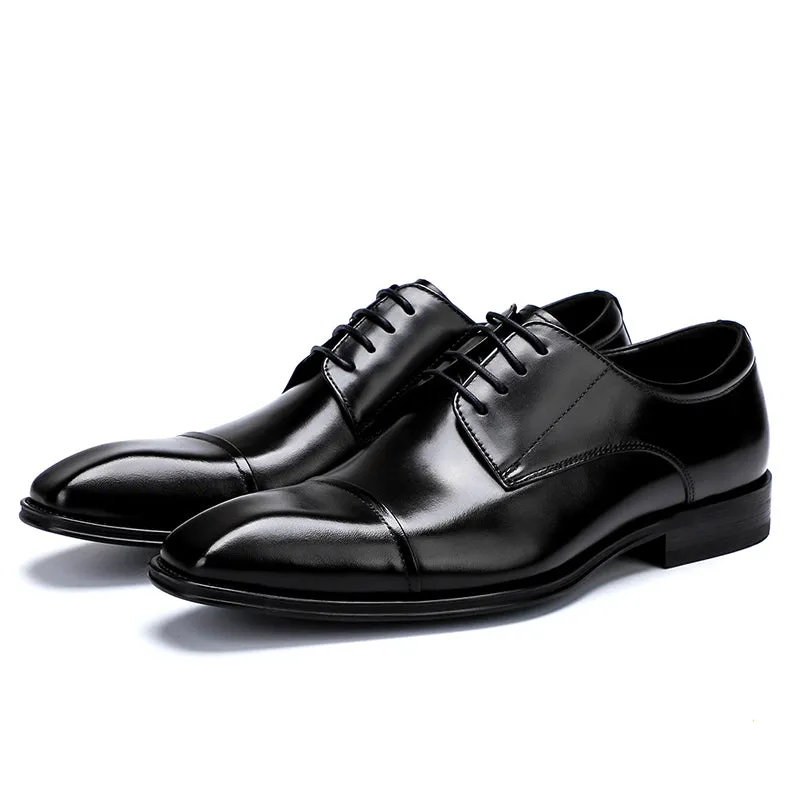 Men's Pointed-Toe Derby Shoes Sleek Style