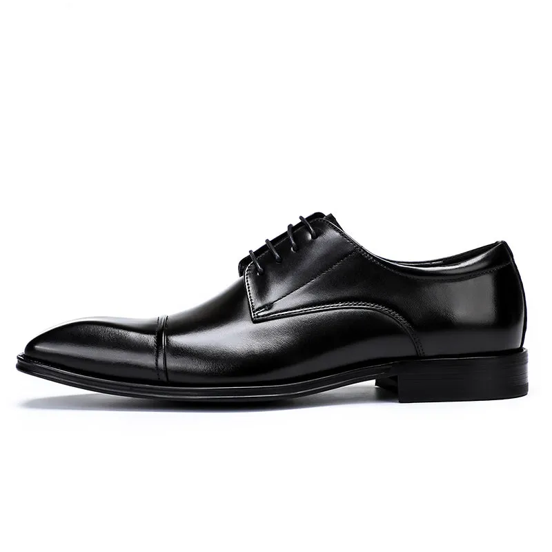 Men's Pointed-Toe Derby Shoes Sleek Style