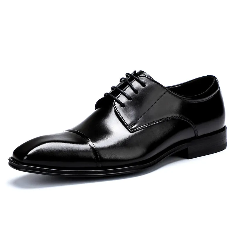 Men's Pointed-Toe Derby Shoes Sleek Style