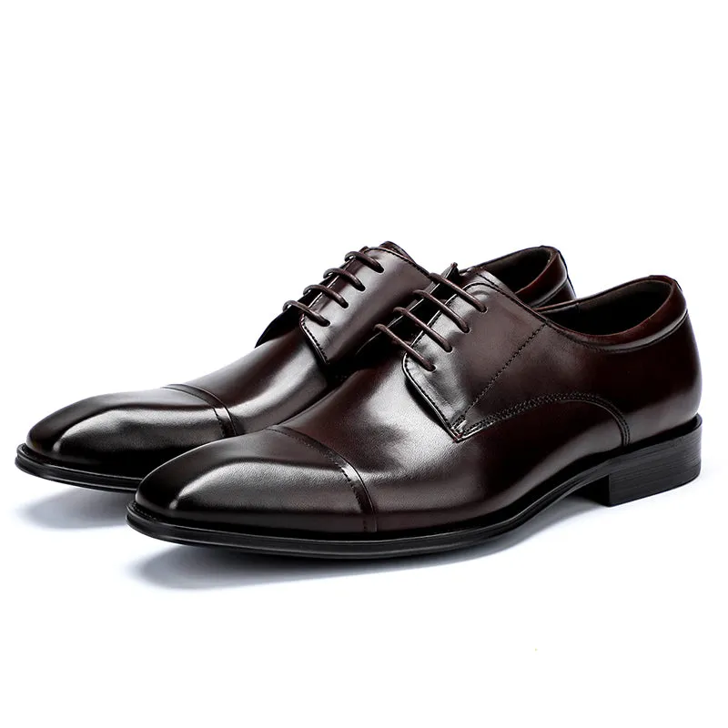 Men's Pointed-Toe Derby Shoes Sleek Style
