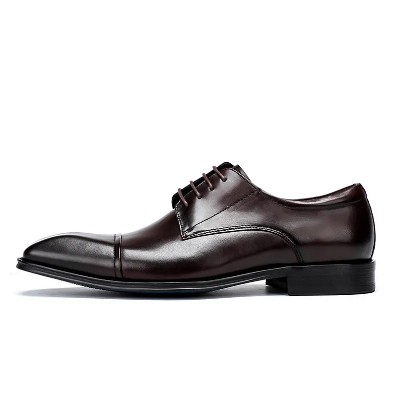 Men's Pointed-Toe Derby Shoes Sleek Style