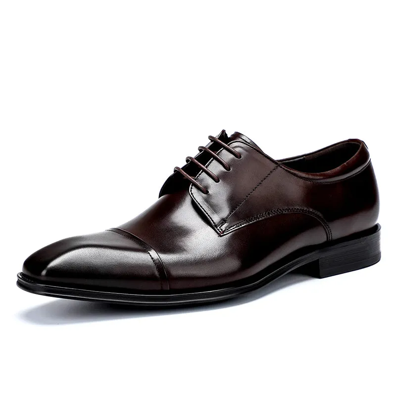 Men's Pointed-Toe Derby Shoes Sleek Style
