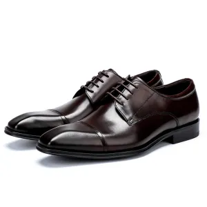 Men's Pointed-Toe Derby Shoes Sleek Style