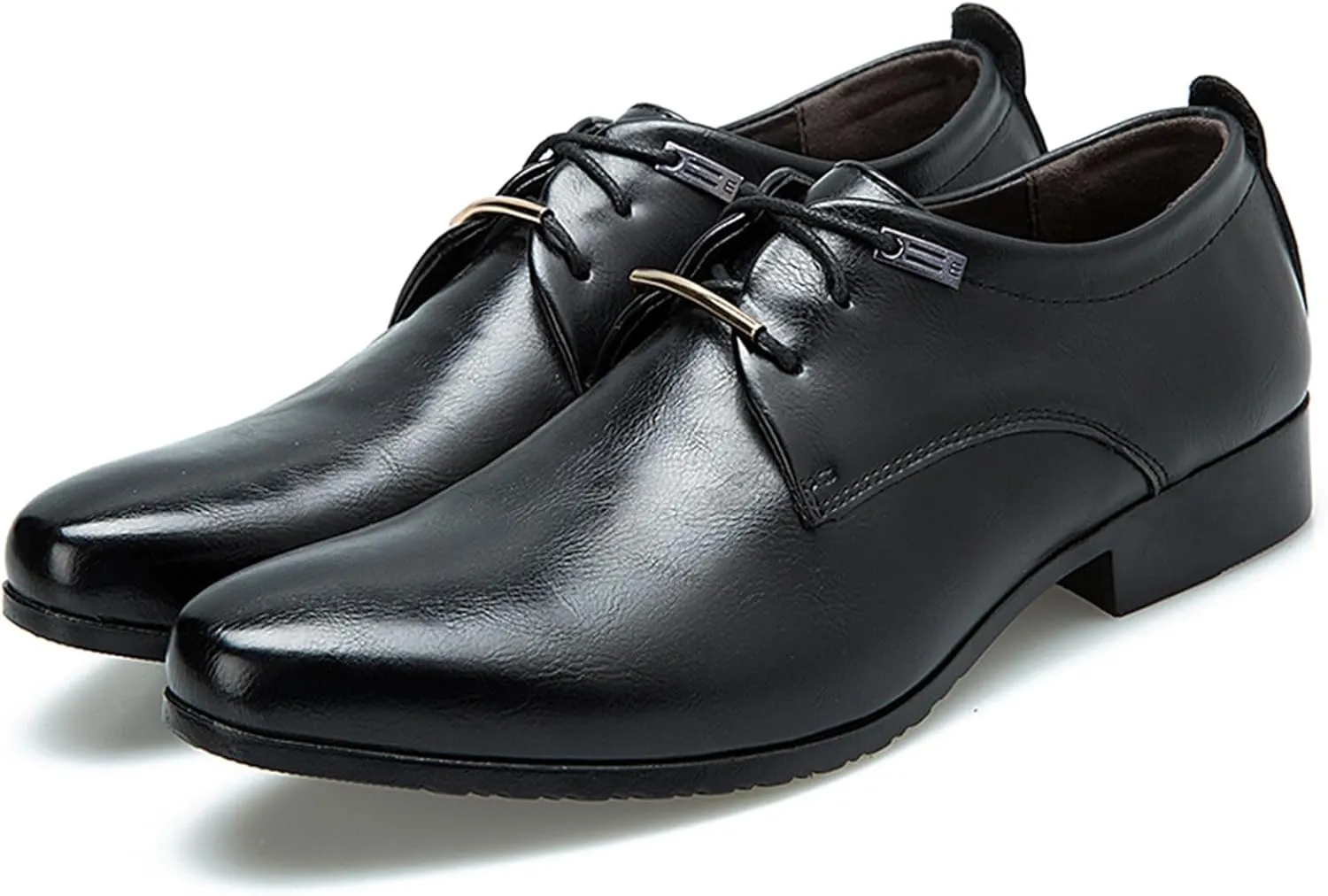 Men's Retro Dress Shoes Formal Business Leather Oxfords Dressy Suit Tuxedo Metal Shoelaces Weeding Prom Derby Shoes