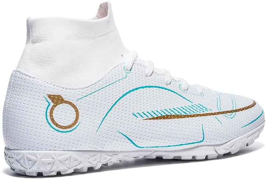 Men’s Soccer Boots Professional High-Top Football Shoes Outdoor Indoor Comfortable Athletic Sneaker