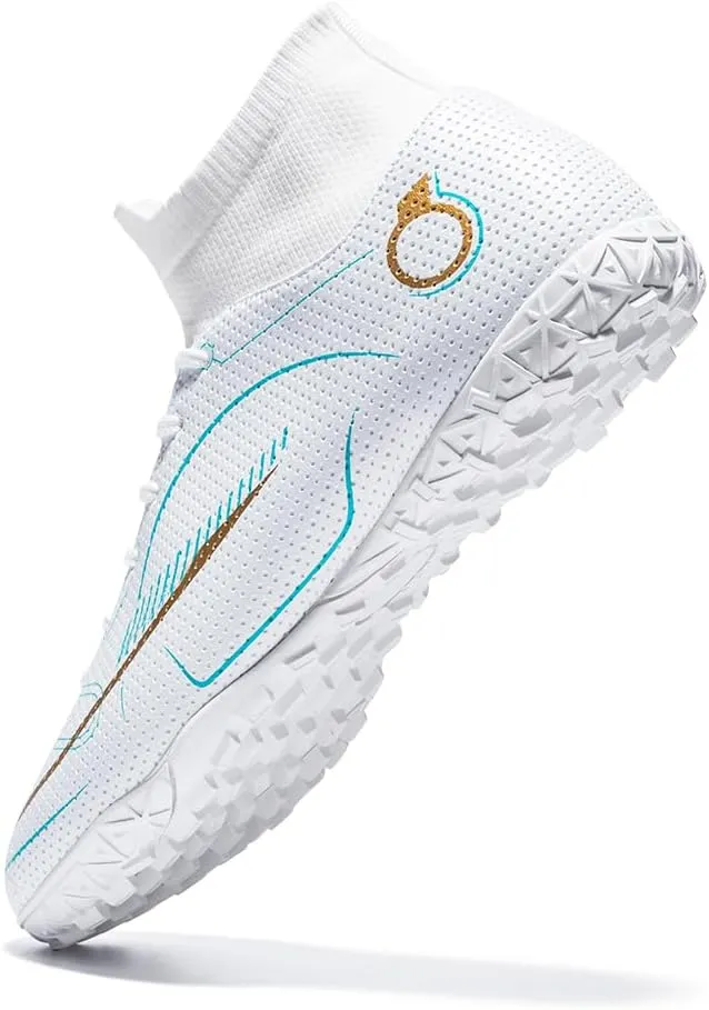 Men’s Soccer Boots Professional High-Top Football Shoes Outdoor Indoor Comfortable Athletic Sneaker