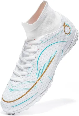 Men’s Soccer Boots Professional High-Top Football Shoes Outdoor Indoor Comfortable Athletic Sneaker