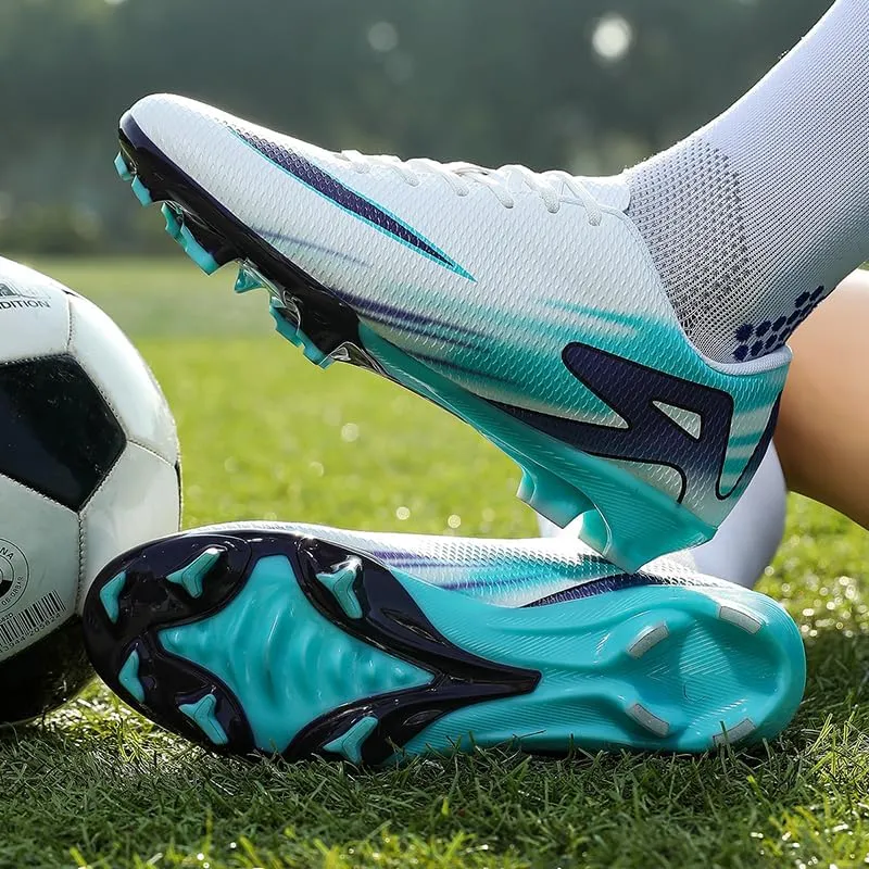 Men's Soccer Shoes Football Cleats Low-Tops Lace-Up Non-Slip Spikes Indoor Outdoor Sports Athletic Baseball Lacrosse Sneaker