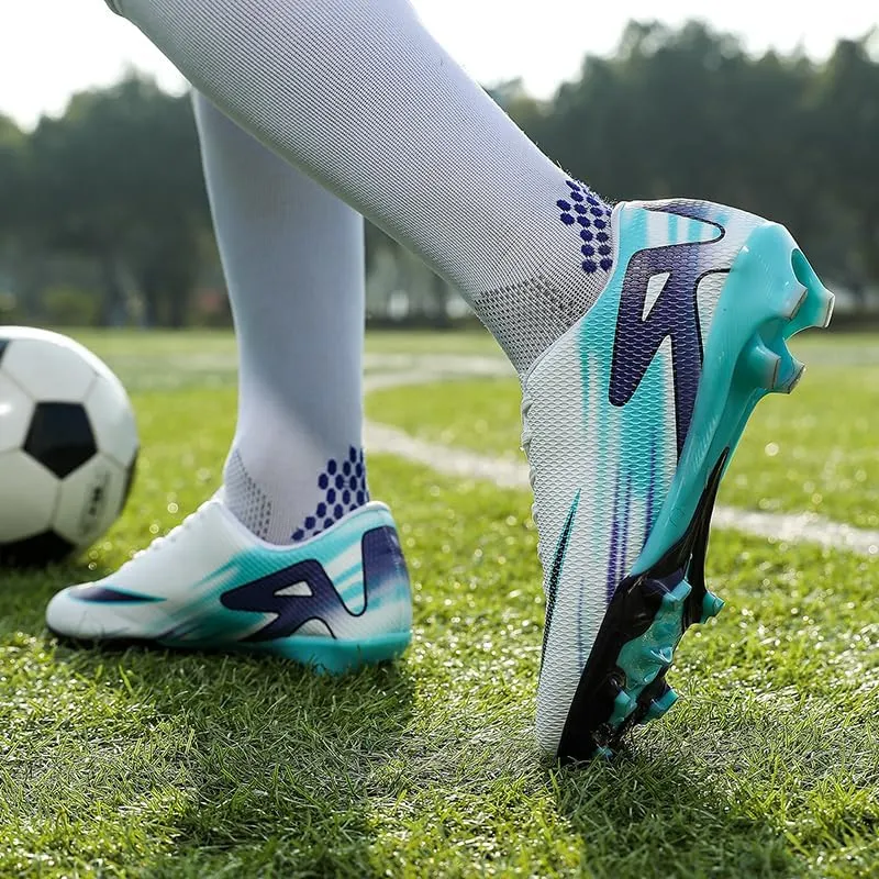Men's Soccer Shoes Football Cleats Low-Tops Lace-Up Non-Slip Spikes Indoor Outdoor Sports Athletic Baseball Lacrosse Sneaker