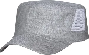 Mens Summer Breathable Linen Flax Cadet Army Basic Everyday Military Style Caps Hats Flat Top Mesh Sun Golf Baseball Cap Hat