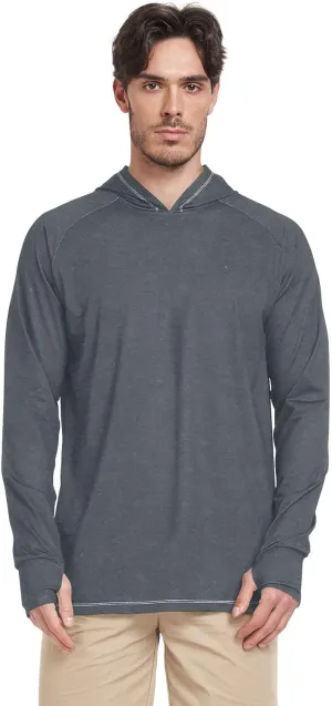 Mens Sun Shirts Protection Long Sleeve UPF 50 Mens Sun Shirt Quick Dry UV Rash Guard Hooded Active Wear