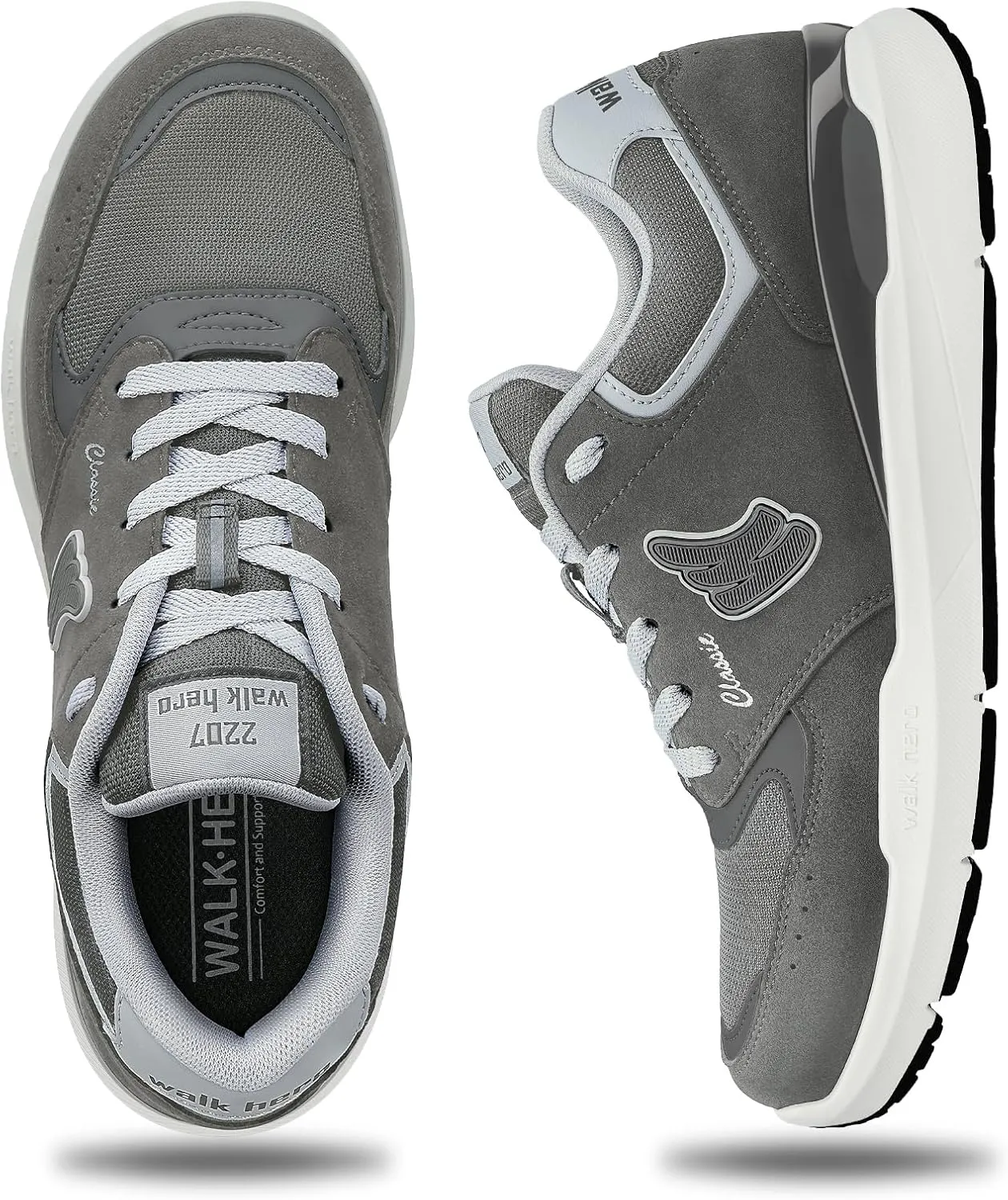 Mens Walking Shoes for Plantar Fasciitis Relief, Orthopedic Mens Sneakers with Arch Support, Breathable Mesh Non Slip Mens Shoes