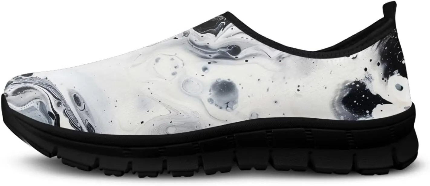 Men's Walking Shoes Lightweight Sneakers Walking Casual Comfortable Travel Shoes （Black Sole）