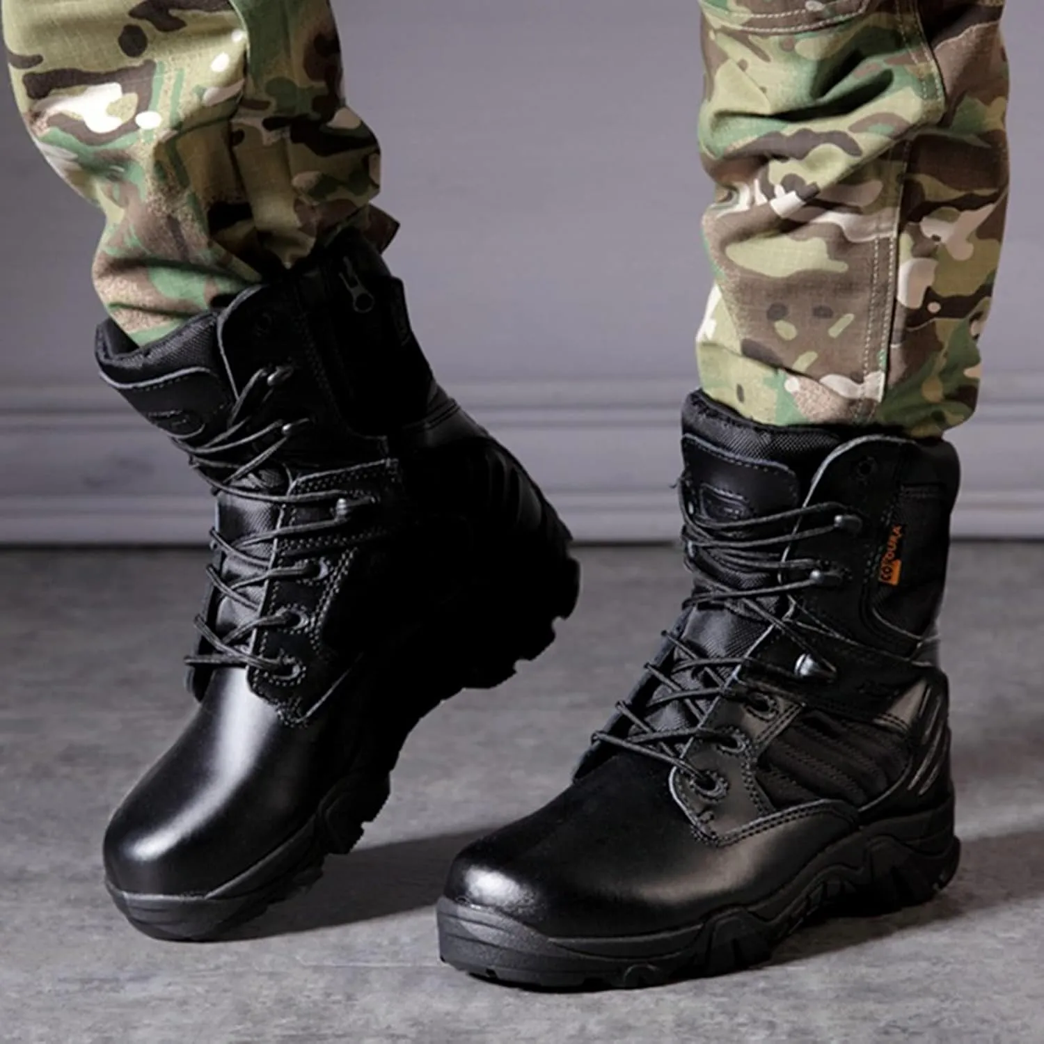 Men's Waterproof Walking Boots Outdoor High Trekking Backpacking Travel ​Camping Shoe Black-EU45/US11