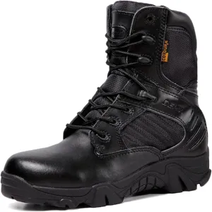 Men's Waterproof Walking Boots Outdoor High Trekking Backpacking Travel ​Camping Shoe Black-EU45/US11