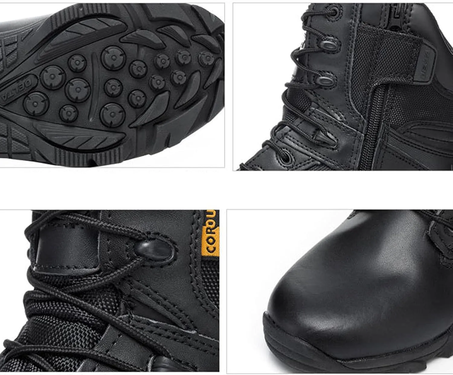 Men's Waterproof Walking Boots Outdoor High Trekking Backpacking Travel ​Camping Shoe Black-EU45/US11