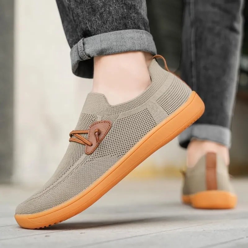 Men's Wide Toe Mesh Barefoot Shoes,Slip-ons,Minimalist, Breathable, Anti-Skid, Flat, Plus Big Sizes