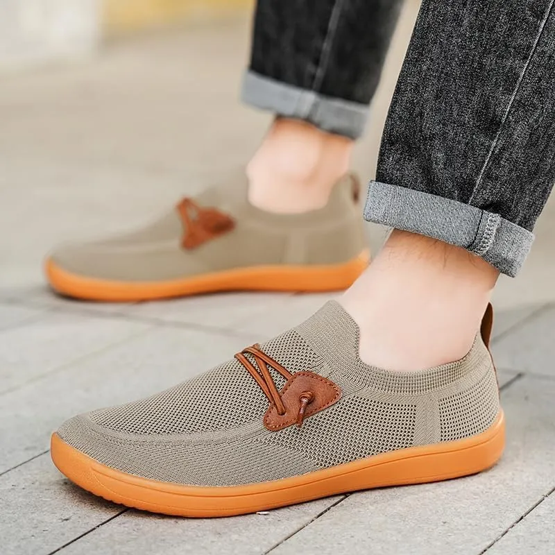 Men's Wide Toe Mesh Barefoot Shoes,Slip-ons,Minimalist, Breathable, Anti-Skid, Flat, Plus Big Sizes