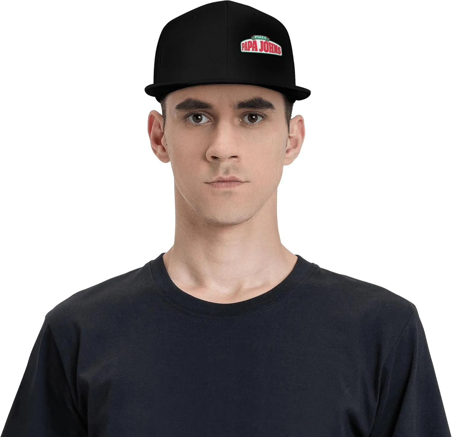 Men's Women's Logo Snapback Baseball Caps Adjustable Flat Bill Brim Caps Work Hat for Adult Unisex Women Men