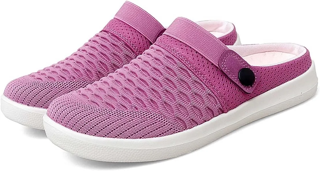 Men's Women's Summer Flat Sole Light Weight Breathable Mesh Quick Dry Beach Slippers Anti-Slip Garden Sandals Clogs Shoes Indoor Outdoor