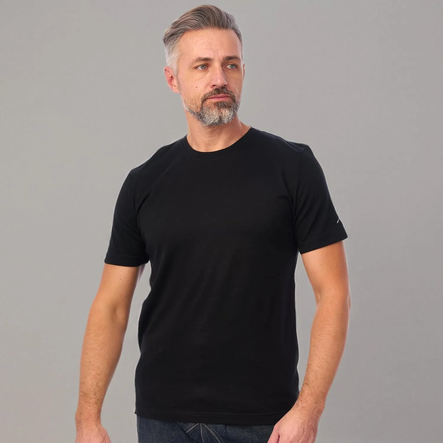 Merino Wool T-Shirt Mens - Short Sleeve Merino Wool Shirts for Men Sport Lightweight Thermal Base Layer Hiking Tshirt