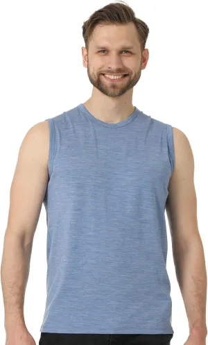 Merino Wool Tank Top Men - Active Merino Wool Undershirt Moisture Wicking Breathable Anti-Odor Lightweight Base Layer