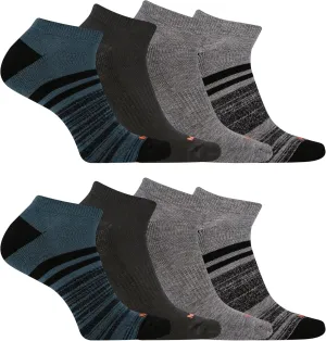 Merrell unisex-adult Cushioned Midweight Low Cut Socks 4 and 12 Pairs Moisture Wicking