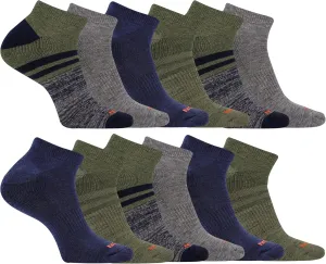 Merrell unisex-adult Cushioned Midweight Low Cut Socks 4 and 12 Pairs Moisture Wicking
