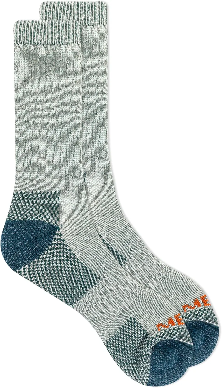 Merrell Unisex Adult Men's and Women's Heavyweight Merino Wool Hiking Crew Socks - Reinforced Cushion