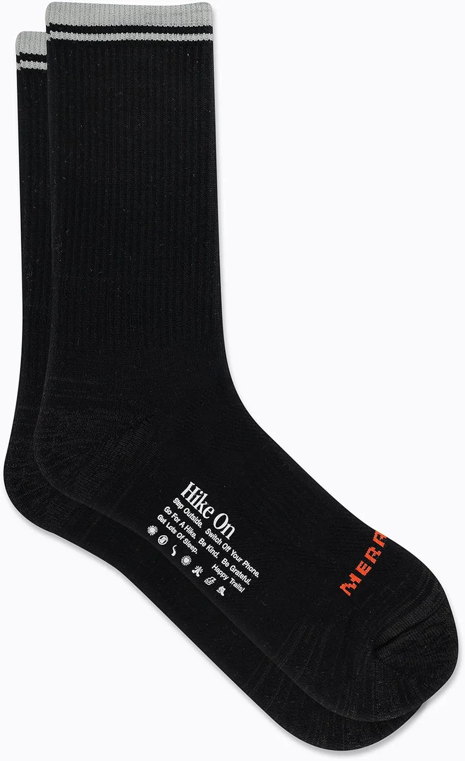 Merrell unisex-adult Zoned Lightweight Cushion Wool Hiking Crew Socks 1 Pair Pack Unisex Arch Support