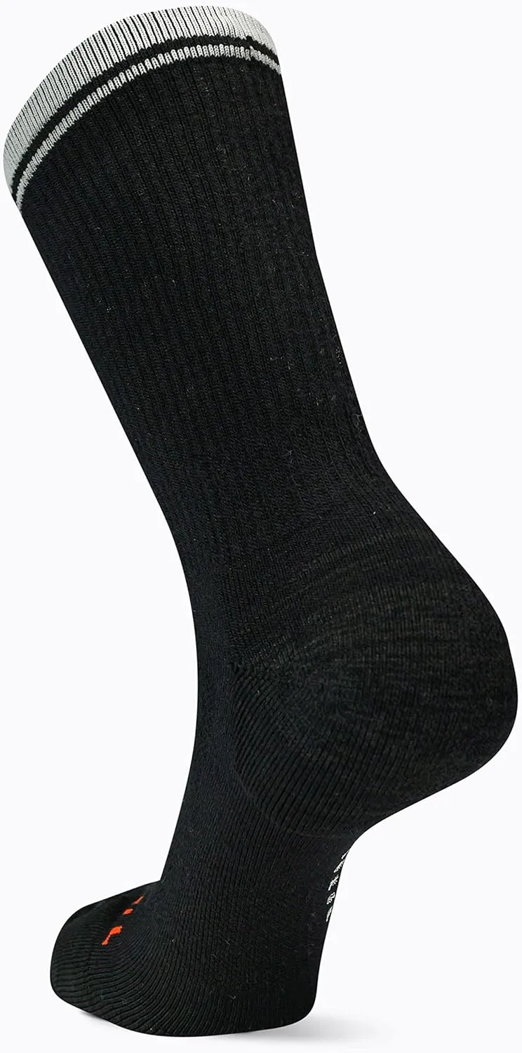 Merrell unisex-adult Zoned Lightweight Cushion Wool Hiking Crew Socks 1 Pair Pack Unisex Arch Support