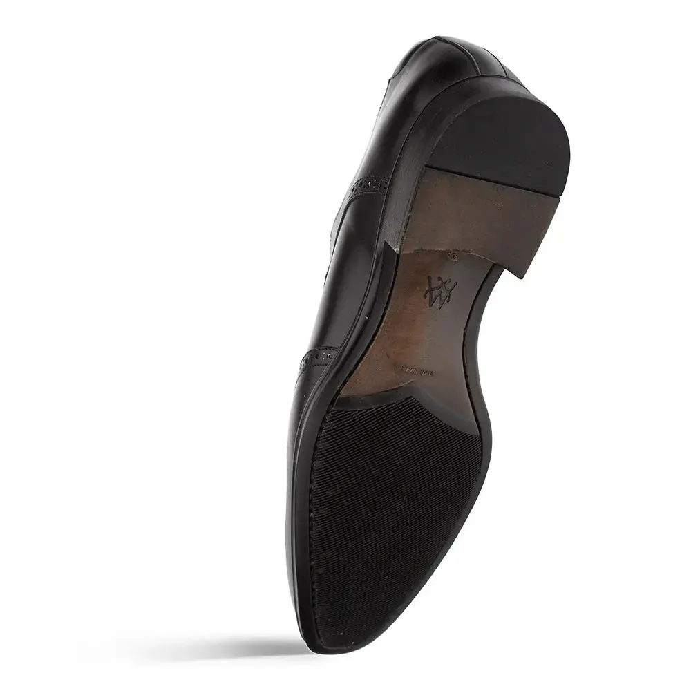 Mezlan Tasso 21315 Black Genuine Wing Tip Derby Oxfords